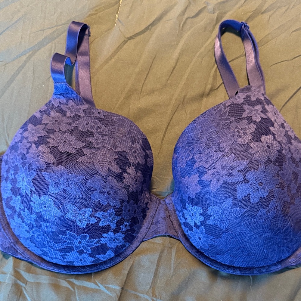 Pink by Victoria Secret blue lace Bra